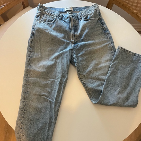 Agolde Riley High Rise Straight Crop - Picture 2 of 2